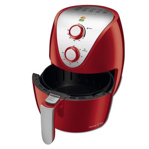 Fritadeira Sem Óleo Air Fryer 3,5L Mondial Vermelho e Inox 1500W AF-32-RI