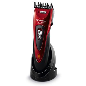 Cortador de Cabelos Flex Clipper Mondial Vermelho e Preto 10W CR-04