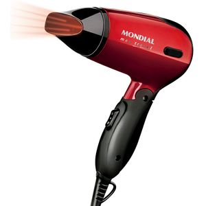 Secador Maxis Travel Mondial Vermelho e Preto 1200W SC-10