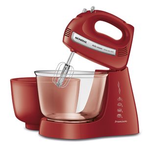 Batedeira Bella Massa Mondial Vermelha e Inox 500W B-55-R
