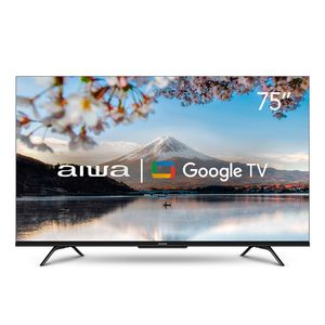 Smart TV AIWA 75” GOOGLE TV 4K Comando de voz Dolby Vision&Atmos AWS-TV-75-BL-01-A