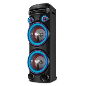 Torre de Som AIWA T2W -010W 2Woofers10" Bluetooth RGB USB FM DJ